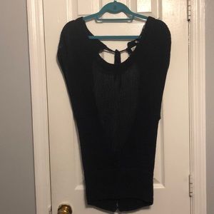 Navy Blue Knit Cover Up